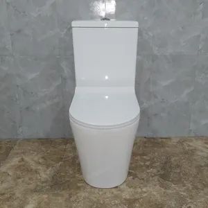 Australian Style Back to Wall Wc S-Trap P-Trap Available Ceramic Rimless Two Piece Toilet - Image 3