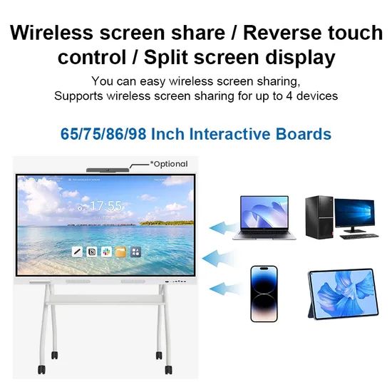 75 Inch Interactive Flat Panel Smart Board for Teaching Classroom ...