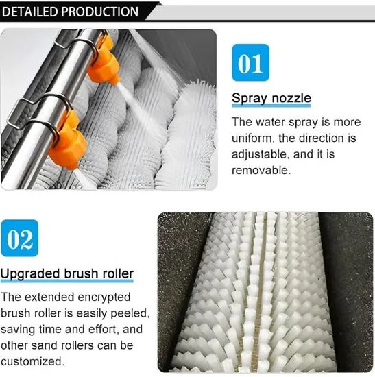 Commercial Vegetable Washer Machine Potato Washing and Peeling Machine - Image 4