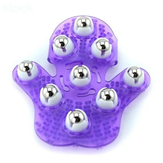 China Stock Stainless Steel Rolling Balls Massage Glove Yoga Rehab Pain Relieve 9 Balls Rotating Massage Balls - Image 5