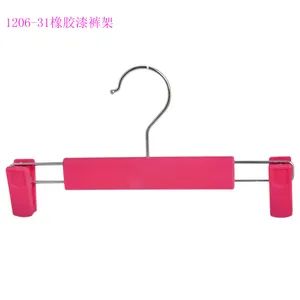 New Design Velvet Plastic Bottom Pants Hangers MOQ 3000PCS Trademark YY Origin China Model NO. 1206 Logo Customized Hook - Image 5