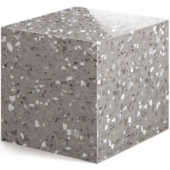 Engineered Stone Kitchen Countertops Design Big Crystal Grey Quartz Stone - Image 4