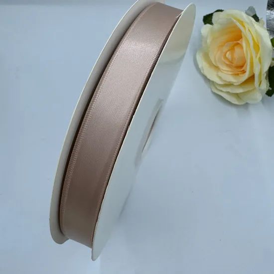 Wholesale 100 Polyester 15 mm Vanilla Satin Ribbon Roll - Image 1
