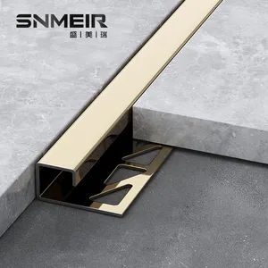 Modern Metal Tile Trim Tile Accessories Tile Edge Trim OEM Support Color Silver Trademark Senmry Certificate ISO9001 Origin China - Image 3