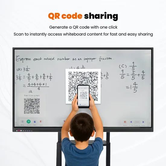 65 Inch Multi-Touch Interactive Flat Panel Android 14 Smart Whiteboard ...