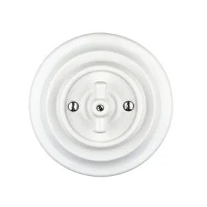 Flush Mounted Ceramic Retro Rotary Electric Wall Switch Style Retro Condition New Origin Fujian Max. Current 10A Trademark - Image 6
