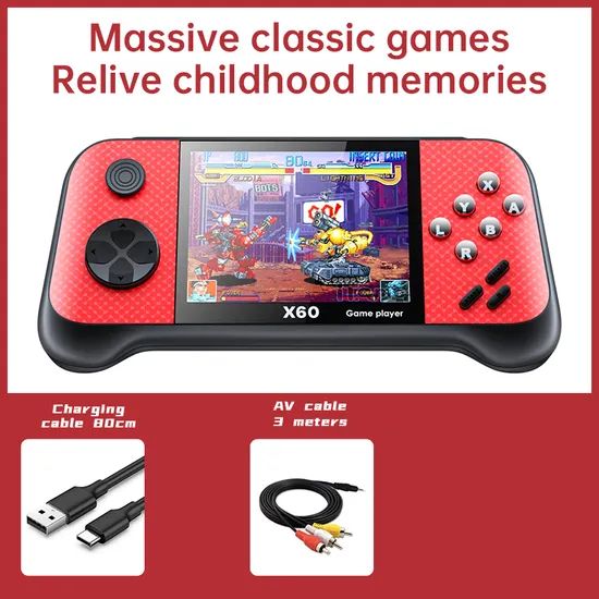 Portable 3.5'' X60 Handheld Game Console Retro Video Game Player with Wi-Fi Communication - Image 4