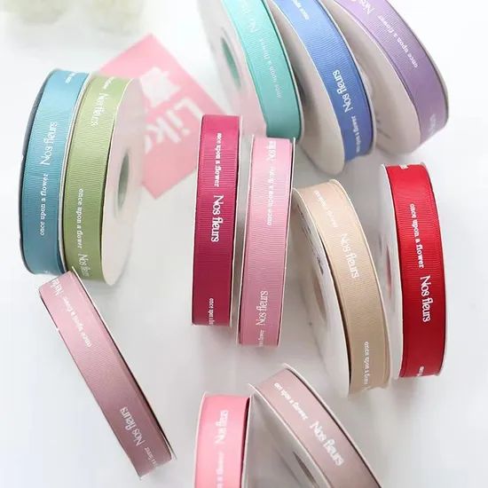 Custom Logo Silk Screen Printed Gift Personalised Ribbons Polyester Ribbon - Image 2