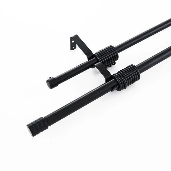 Durable Adjustable Telescopic Double or Single Curtain Rods Origin Cn Shape Round Style Modern Feature Durable Color - Image 1
