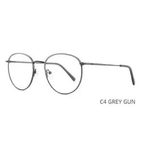 Vm-4525 Classic Round Metal Eyeglasses Adjustable Hinge, Slim Frame for Daily Wear - Image 6