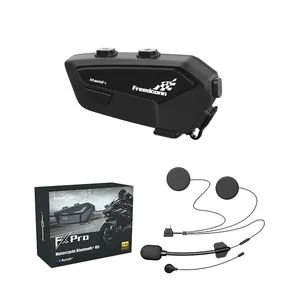 6 Riders Intercomunicador Bluetooth Helmet Headset FM Radio Waterproof Mesh Motorcycle Intercom - Image 1