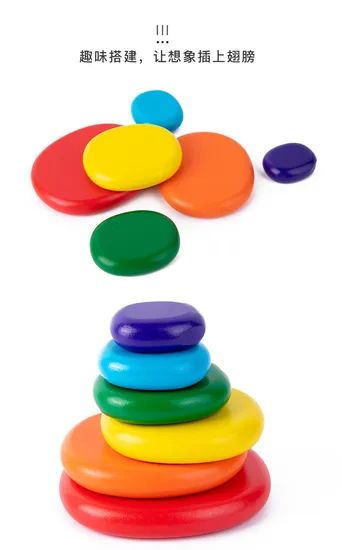 Painted Stone Blocks Sensory Learning & Building Block Toys Origin China Scale Medium Style Chinese Color as Photo Trademark - Image 4