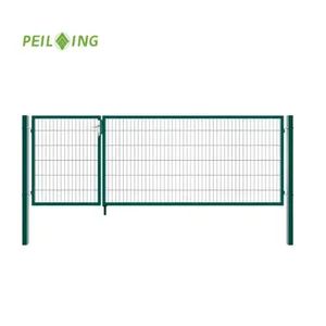 Asymmetric Double Wire Security Gate with PVC Powder Coating for Car Entrance - Image 1