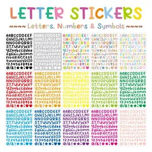 English Letter Stickers Small Size Waterproof Decorative Numeric Letter Ledger Stickers - Image 3