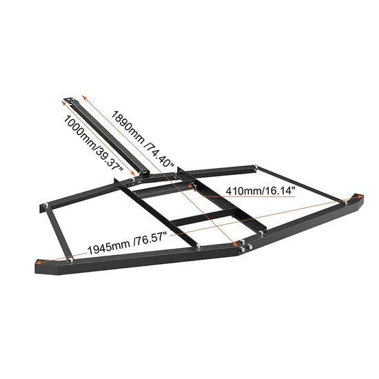 74 Inch Heavy-Duty Steel Drag Rake Suitable for Tractors Flat Rake Grader - Image 5