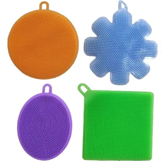 Spifit Kitchen Rubber Dish Scrubber Silicone Dish Sponge Origin China Hardness Soft Usage Kitchen Color Multicolor Trademark - Image 4