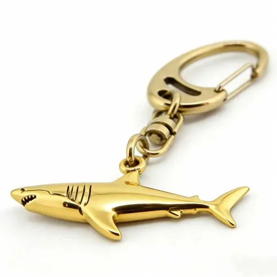 3D Metal Great White Shark Keychain Collection Origin China Shape Animals Style Business HS Code 7117190000 Feature - Image 5