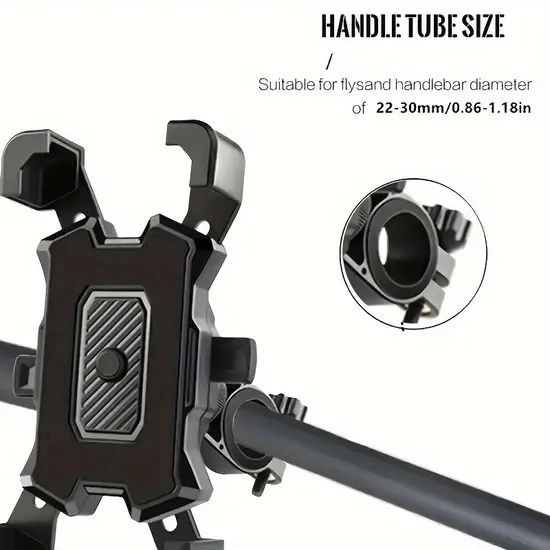 Bicycle Motorcycle Handlebar Rearview Mirror Cell Mount Bracket Mobile Phone Holder - Image 4