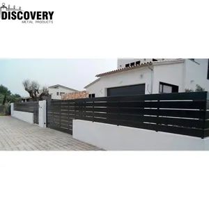 Discovery Outdoor Aluminium Garden Fencing with Horizontal Slats - Image 2
