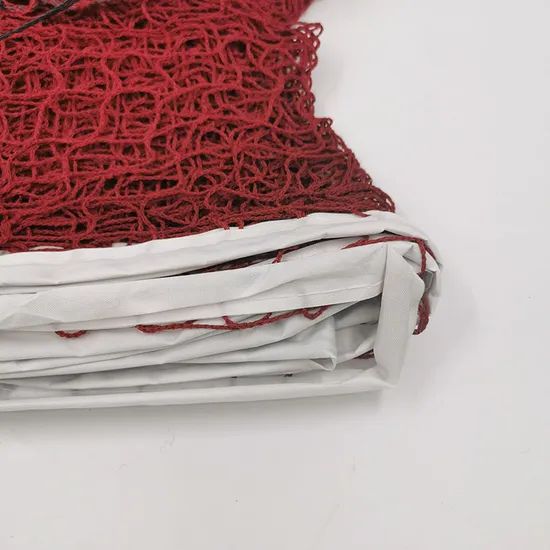 Badminton Net Single Binding Without Steel Wire Origin China Use Badminton Model NO. BN01 Color White, Red Pack Plastic Bag - Image 4