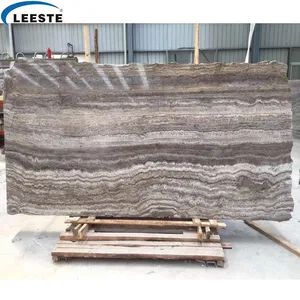 Silver Travertine Slab Grey Travertine Slab Color Wood Origin China Size 600x600mm Thickness 18mm HS Code 68029190 Trademark - Image 3