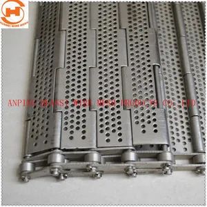 Metal Conveyor Chain Plate Slat Steel Hinged Belt - Image 2