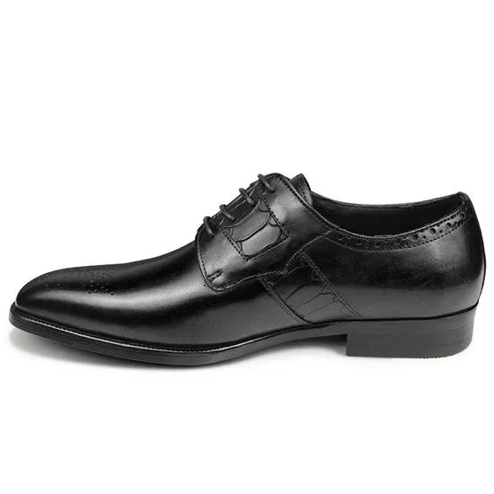 Leather Derby Shoes for Men Dress Wear Workplace Office Pigskin Lining Comfortable - Image 5