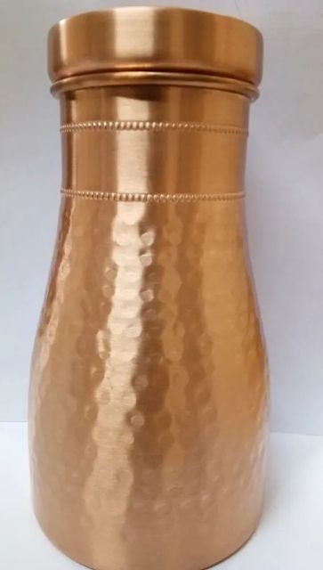 Cylindrical Hammered Style Copper Sugar Pot 500 mL Capacity Color Copper Design Hammered Pattern Hammered Shape - Image 1