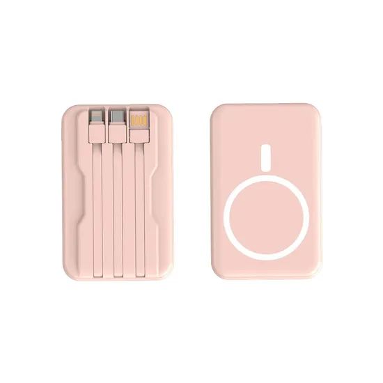 Hot Selling Magnetic Wireless Power Bank Fast Charging Built in Cable Mini - Image 3