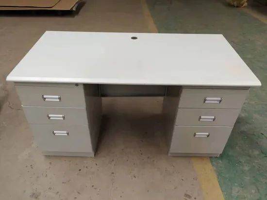 Wholesale MDF Desktop Steel Office Table with 3 Drawer Cabinet Computer Table - Image 4