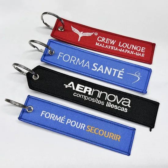 Custom Embroidered Keychain Metal Ring Logo 13*3cm Eco-Friendly 1Y 3-7D Sample MOQ100 - Image 6