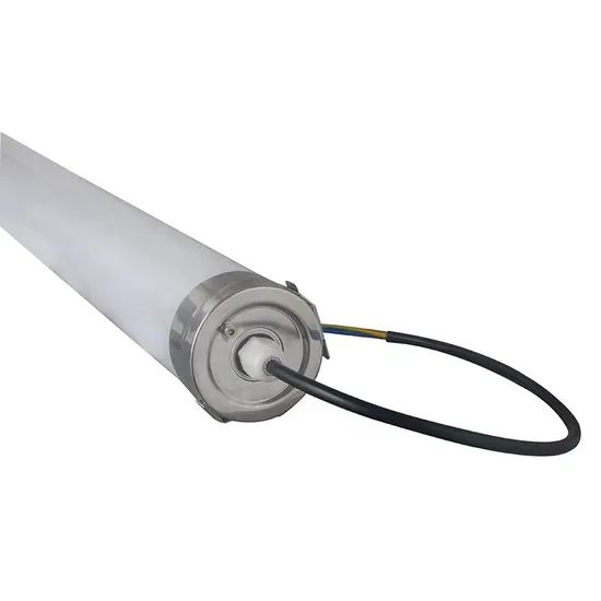 IP69K Cylinder Waterproof Triproof Lights LED Batten Lighting LED Linear Lights with Sensor 3CCT and Emergency Kitting - Image 1