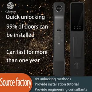Advanced Electronic Security Smart Camera Fingerprint /Front Digital Face Recognition Password and Card Entry/Electric Keyless Home Hotel Intelligent Door Lock - Image 1