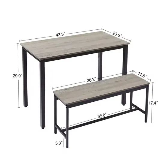 2-Bar Tables Dining Set with Chair Kitchen Counter - Image 4