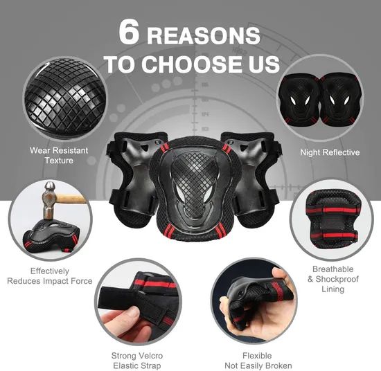 7PCS/Set Roller Skating Protector Elbow Knee Pads - Image 4