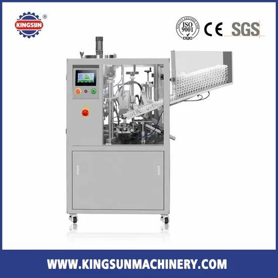 Automatic Tube loading Filling and Sealing Machine Origin China Model NO. KS-009S HS Code 842240000 Trademark KINGSUN Material Type Paste - Image 1