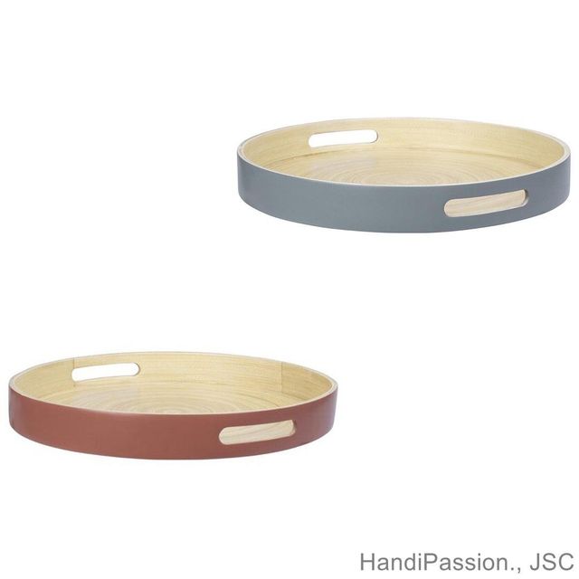 Rectangular Spun Bamboo Serving/ Storage Tray Vietnam Size Customized Material Bamboo Packaging polybag, carton Color Natural Or Customized - Image 2