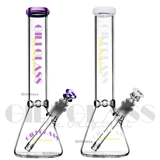 Gili-106 Giliglass 15 Inches Glass Water Pipes Bubbler Art DAB Rig Design Beaker - Image 2