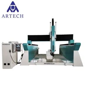 Aluminum Wood Pattern Moulds Making 5axis CNC Router Voltage 380V Inverter Delta CNC or Not CNC Warranty 1 Year Weight 10000kgs - Image 2