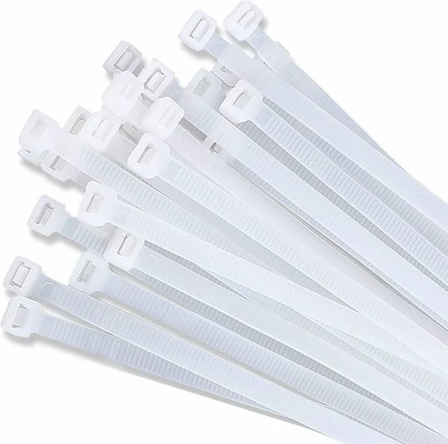 White Cable Tie, 100 mm Width ALL Color White Length 100 mm Material Nylon Tensile Strength ALL Package Quantity 100 - Image 3