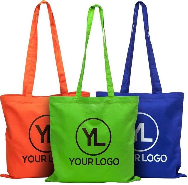 Cotton Shopping Bag, Canvas Tote Bag, Calico Bag, Custom Logo Print Grocery Bag, Promotional Shopping Bags - Image 3