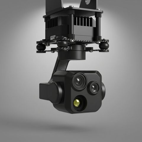 TZ130TB 3 Axis Stabilized EO/IR Turret Camera Triple Sensor 30x Zoom 3KM Laser Distance Meter UAV Gimbal Camera for Aircraft - Image 1