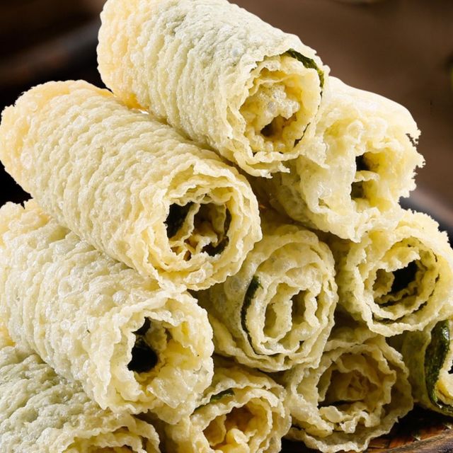 HACCP Certified Weiyang Brand Golden Fried Dried Bean Curd Skin Rolls Tofu Skin Rolls - Image 3