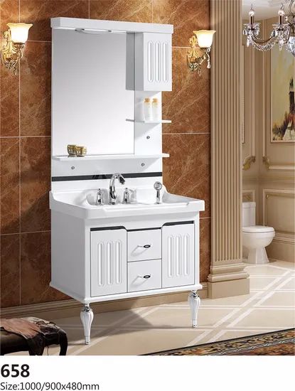 High Quality PVC Painted Floor Mounted Bathroom Cabinets - Image 4