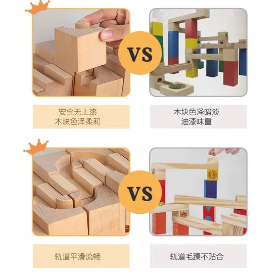 Wooden Marble Rolling Ball Track Building Block Toys Scale Medium Origin China Style Chinese Color as Photo Trademark - Image 3