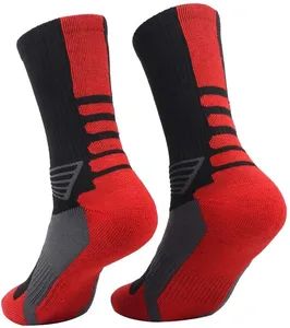 Xianghui Running Breathable Compression Custom Logo Terry Sport Crew Socks for Men - Image 2