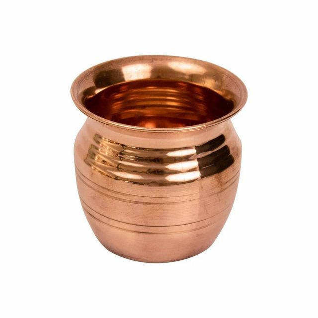 Capacity: 500 ml Copper Mini Lota Size Medium Design Plain Capacity 500 ml Material Copper Shape Cylindrical Usage/Application - Image 3