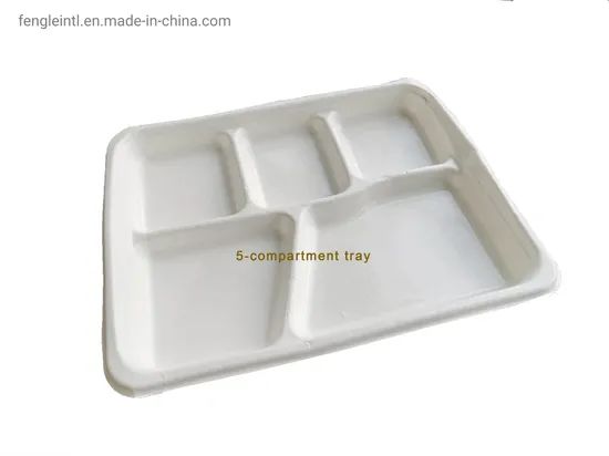 Compostable Biodegradable Disposable Sugarcane Bagasse Paper Plates Tableware - Image 1