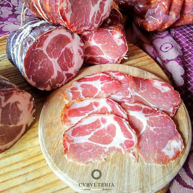 Good Quality pork meat for sale Italy selection compact neck muscle meats Air dried Capocollo Slice pork - Image 3