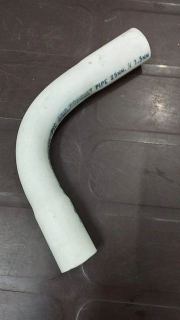Pvc Conduit Pipe Bend Size 25mm Color White Connection Type Male Shape Straps Or Loops Material PVC, Pvc Or Other Durable - Image 1
